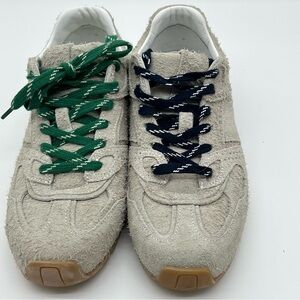 Alohas TB.56 Fuzzy Suede & Leather Sneakers Light Grey NWOT